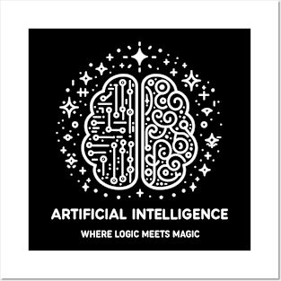 Artificial Intelligence Where Logic Meets Magic Posters and Art